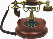antique wooden phone