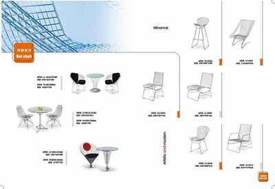 net chair made of stainless and chair