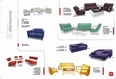 sofa-made of stainless &wood & cloth
