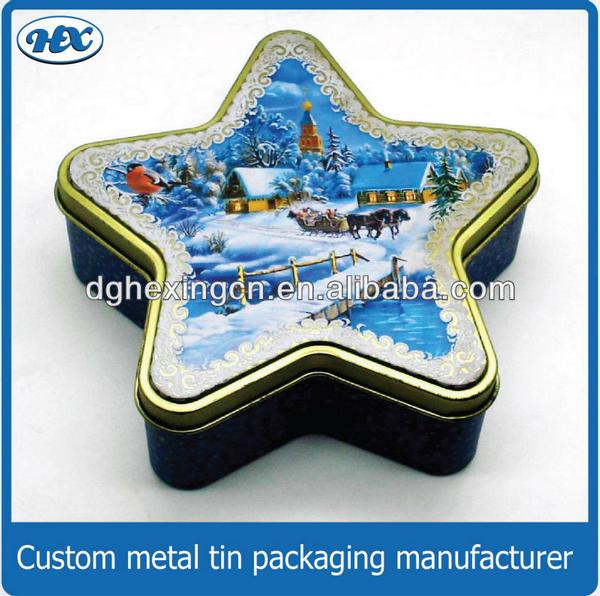 Star shape chocolate tin