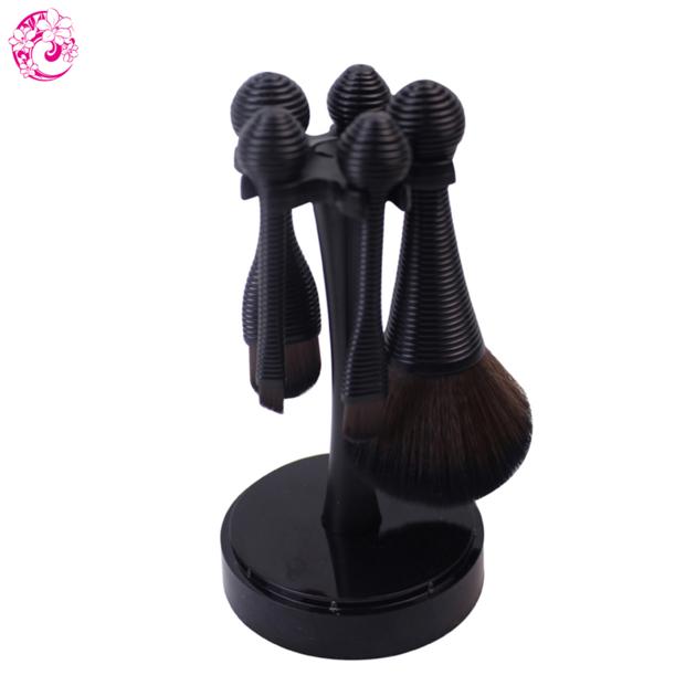 Energy new style 5pcs nylon hair plastic handle mini makeup brush set