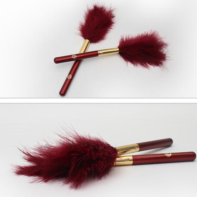 Privated Label Wood Handle Turkey Feather