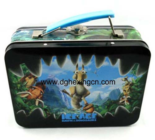 Metal lunch tin box/suitcase tin boxes