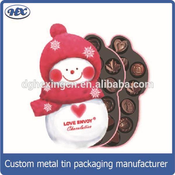 Chocolate tin box with blister packing