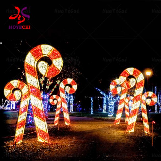 Large Outdoor Candy Cane Set Motif