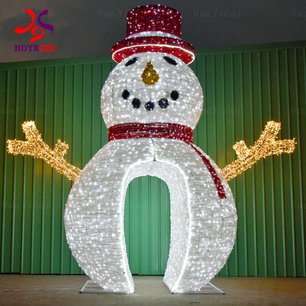 Large Christmas Arch Snowman Motif Light