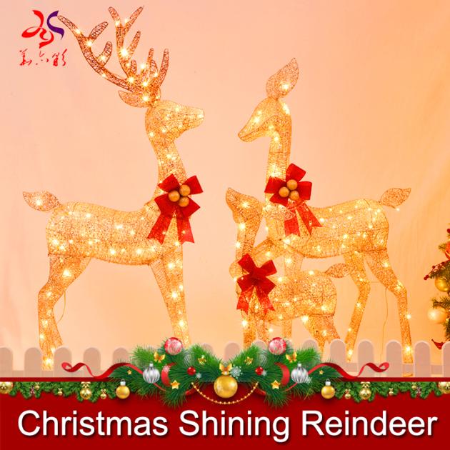 LED Outdoor/ Indoor Reindeer Family Set Motif Light