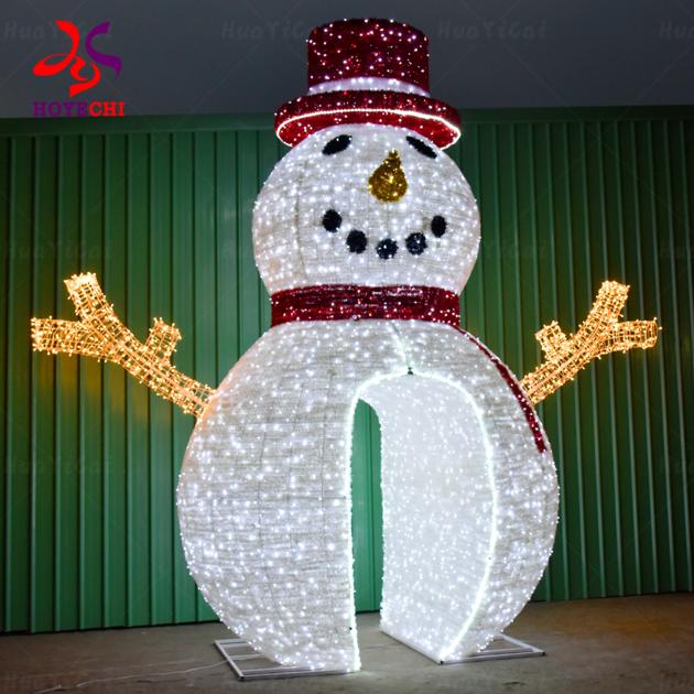 Large Christmas Arch Snowman Motif Light