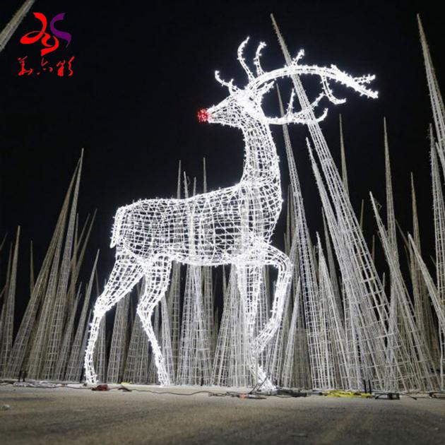 LED Outdoor Lighting Reindeer Elk Motif