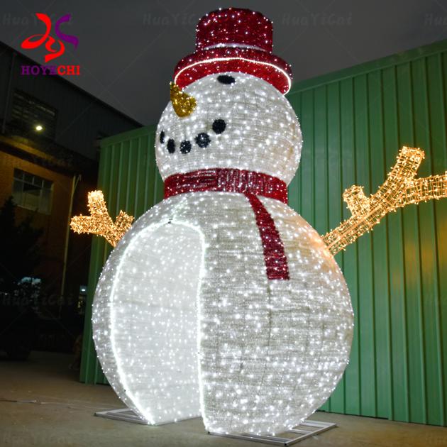 Large Christmas Arch Snowman Motif Light