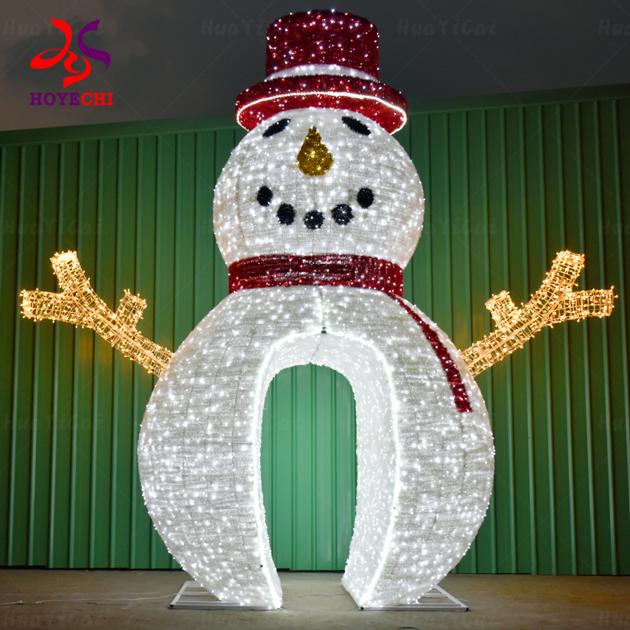 Large Christmas Arch Snowman Motif Light