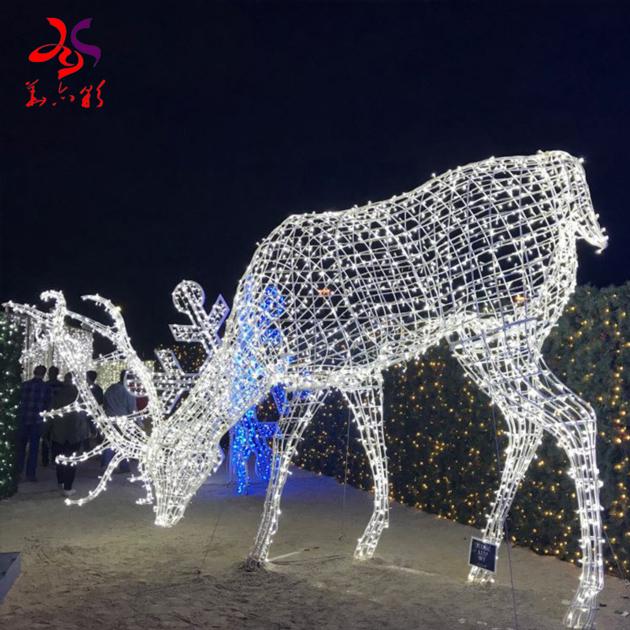 LED Outdoor Lighting Reindeer Elk Motif