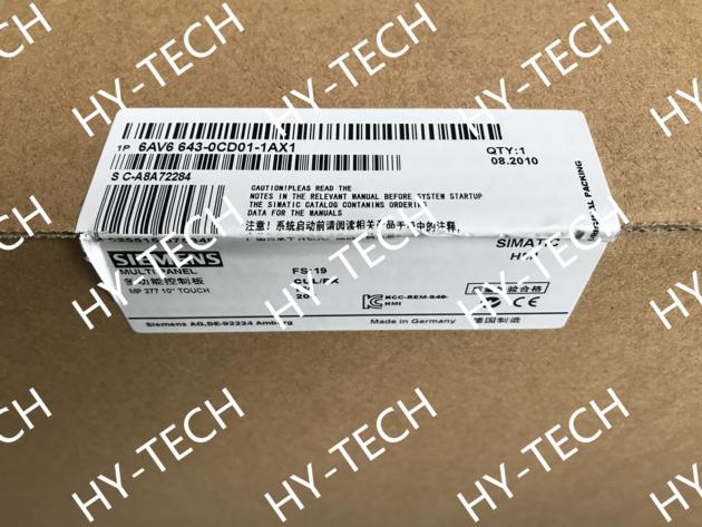 6AV6643-0CD01-1AX1 SIMATIC MP 277 10" 6AV66430CD011AX1 Touch Multi Panel 10.4" TFT display 