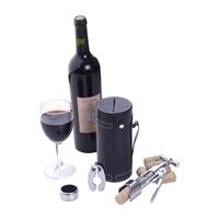 leather box wine set