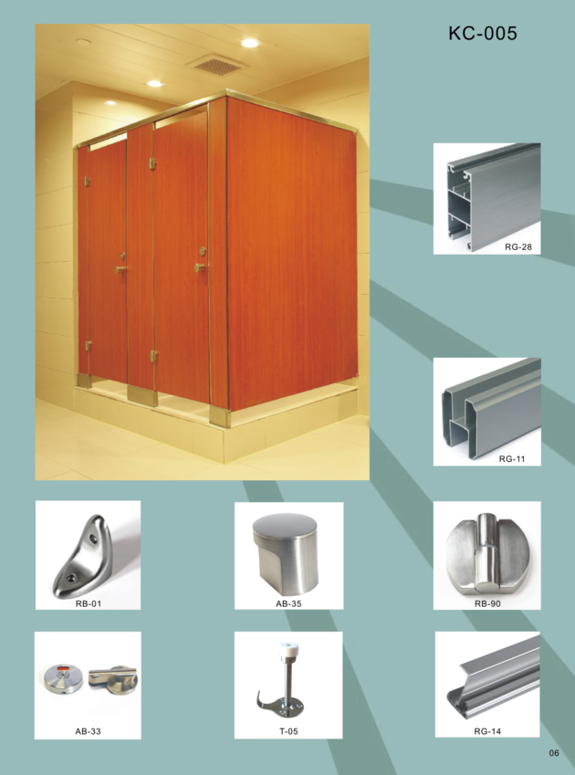kc-005 Zinc Alloy Toilet Partition Bathroom Accessories