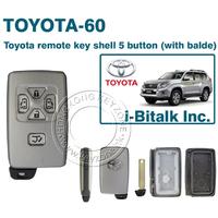 Toyota transponder key shell 5 button