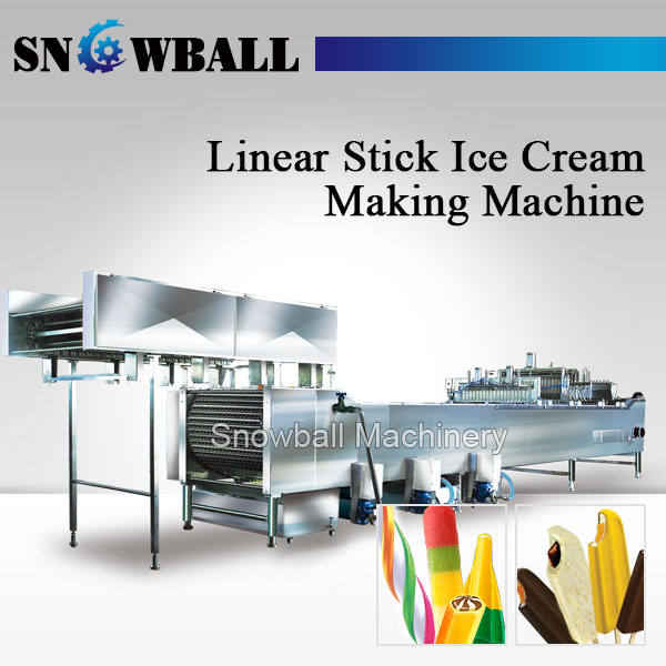 linear stick ice cream making machine