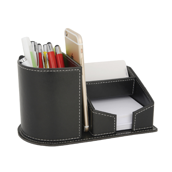 Leather and Velvet High Quality Desk Memo Holders with Pen Organizers for wholesale