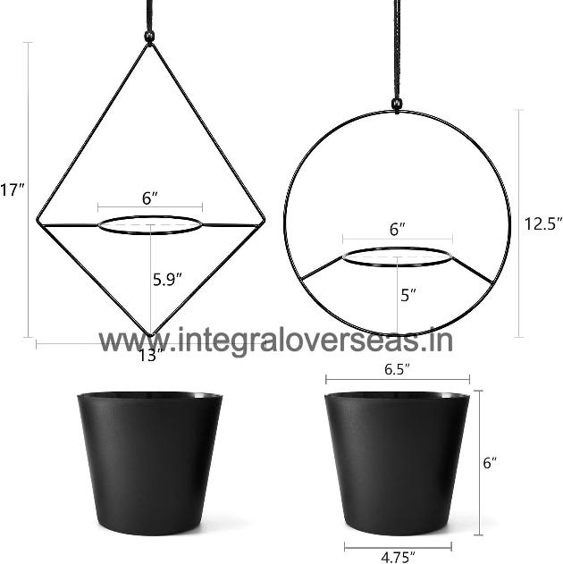 metal hanging planter