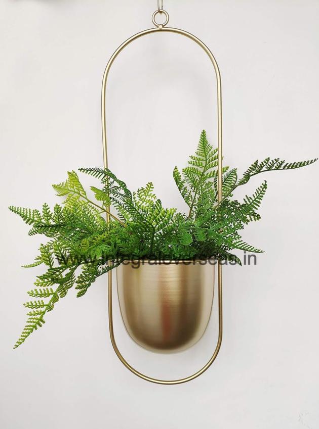 metal hanging planter