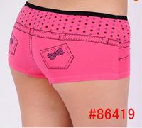 women sports underwear Jeans shape cotton panties stretch cotton women boxer short lady cotton hipst