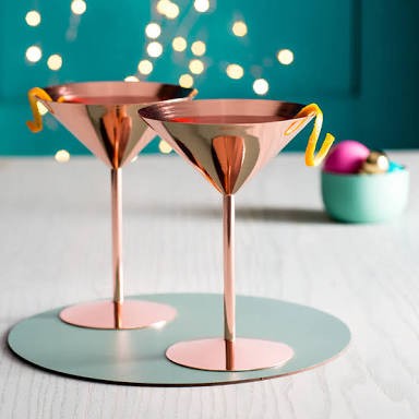 Copper Cocktail Glass