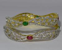 A D designer with semiPrecious color stoneBangles