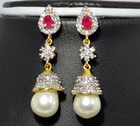 A D fashion earring with semiPrecious stone