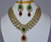 Colorful kundan necklace