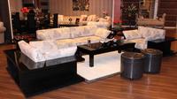 Black High Gloss Setup (4 Sofas) and Table
