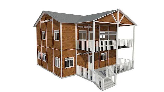 habitable double layer pre-assembled light steel workshop,8 rooms ,2 stories