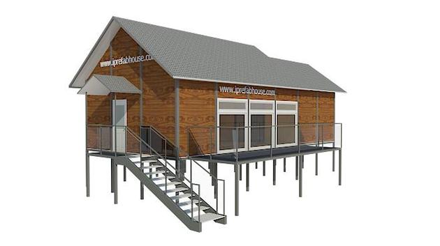 medium one floor pre-assembled steel house kits