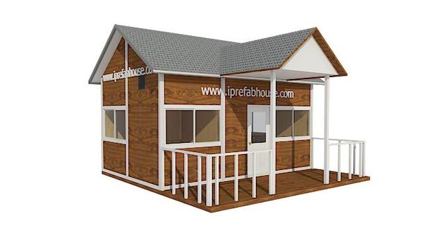 small single layer pre-constructed steel cabin