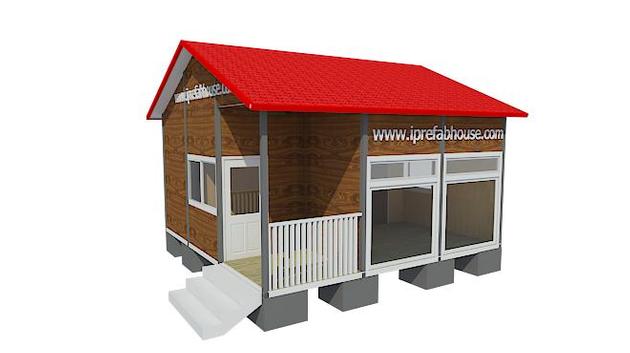 tiny one layer pre-manufactured steel frame housing