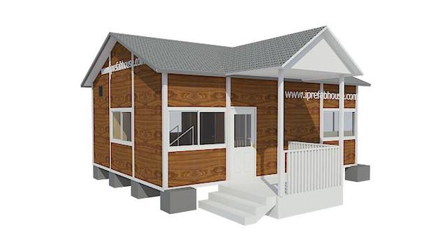 cute one floor prefab light steel dwellings