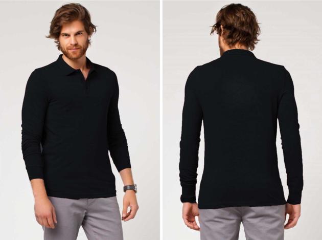 Long Sleeve Polo Collar Thsirt