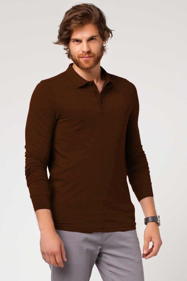 Long Sleeve Polo Collar Thsirt