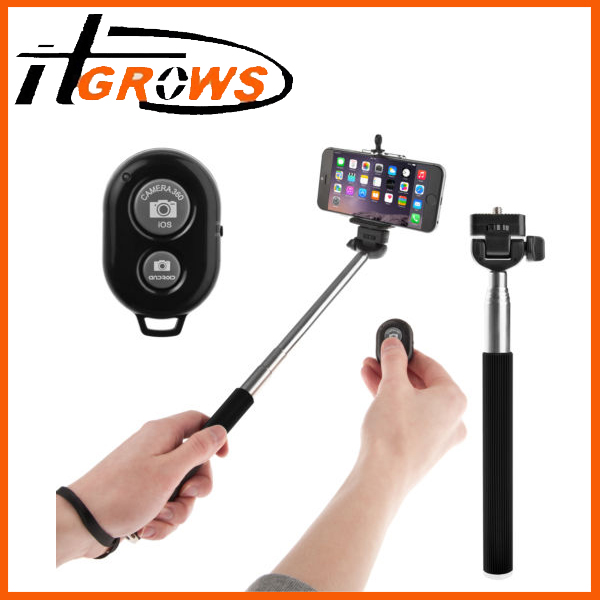 Extendable Selfie Monopod and Bluetooth Remote Set. 