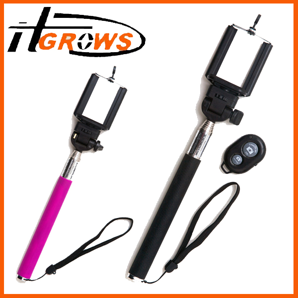 SELFIE Monopod Extendable Handheld Holder Bluetooth Remote Control Shutter For Cellphone Cameras