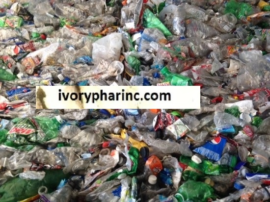 PET bottle scrap (bale) for sale, lumps, mix color