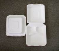 disposable sugarcane 3 compt. clamshell