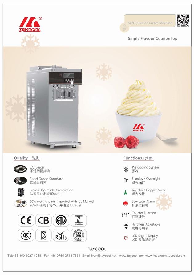 Taycool Table Ice Cream Machine TC282S