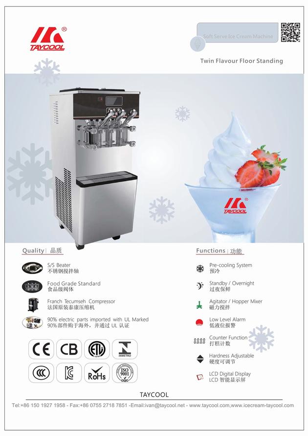 Taycool Floor 3 Flavor Frozen Yogurt