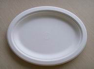 biodegradable sugarcane elliptical plate