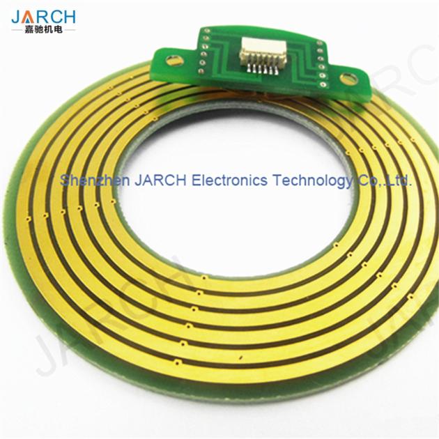 Through Hole Compact High Speed Pancake Slip Ring Connector for CNC Equipment