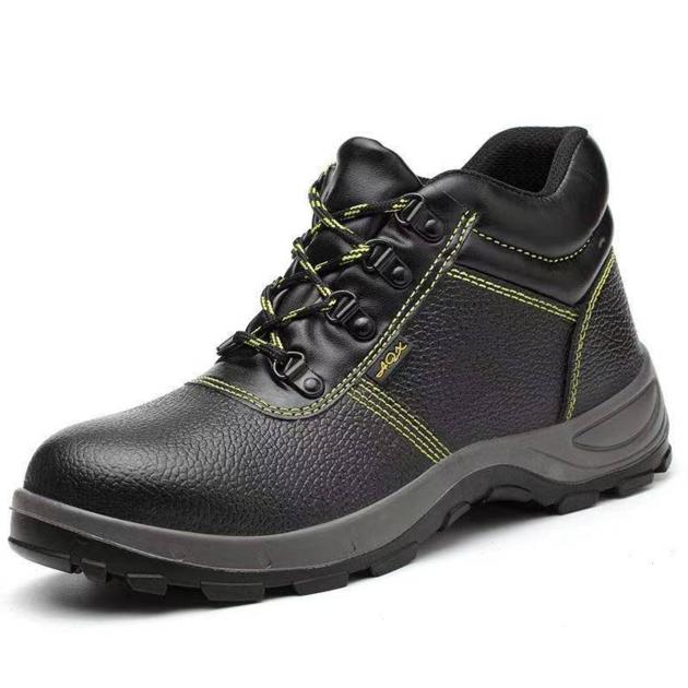 Black Leather Steel Toe Safety Shoes Safety Footwear