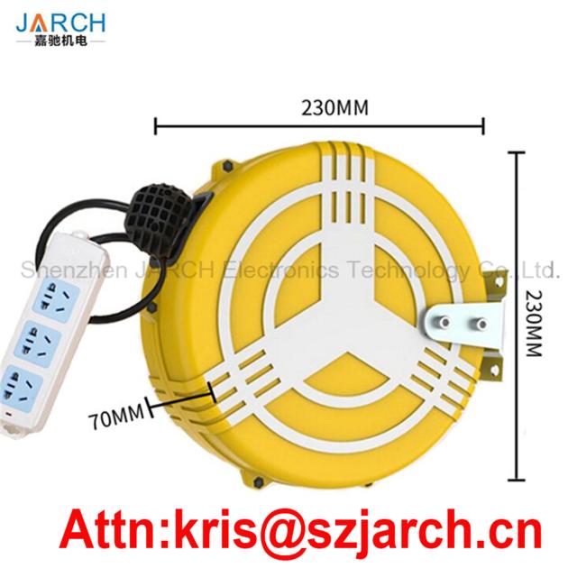 Retractable spring cable reels drums