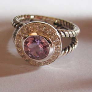 David Yurman 925 Silver Jewelry Lavender Amethyst Petite Albion Ring Fashion Gemstone Jewelry
