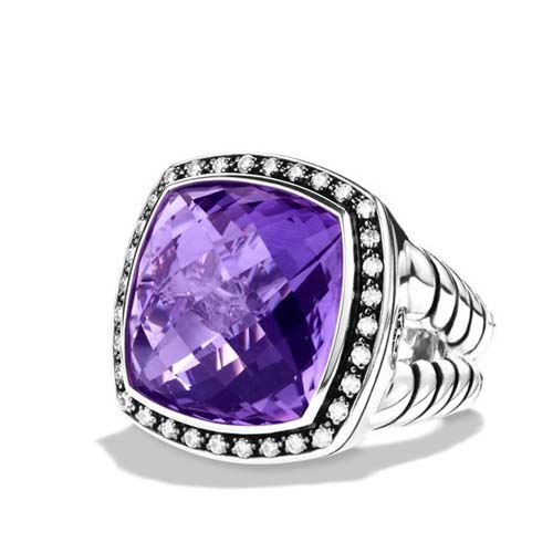 David Yurman Sterling Silver Jewelry 17mm moonlight Ice Ring Brand Jewelry