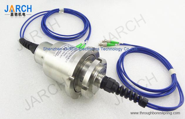 JARCH 12mm IP54,IP66,IP68 Double Channel FORJ / Fiber Optic Rotary Joint Cable Joint With Stainless 